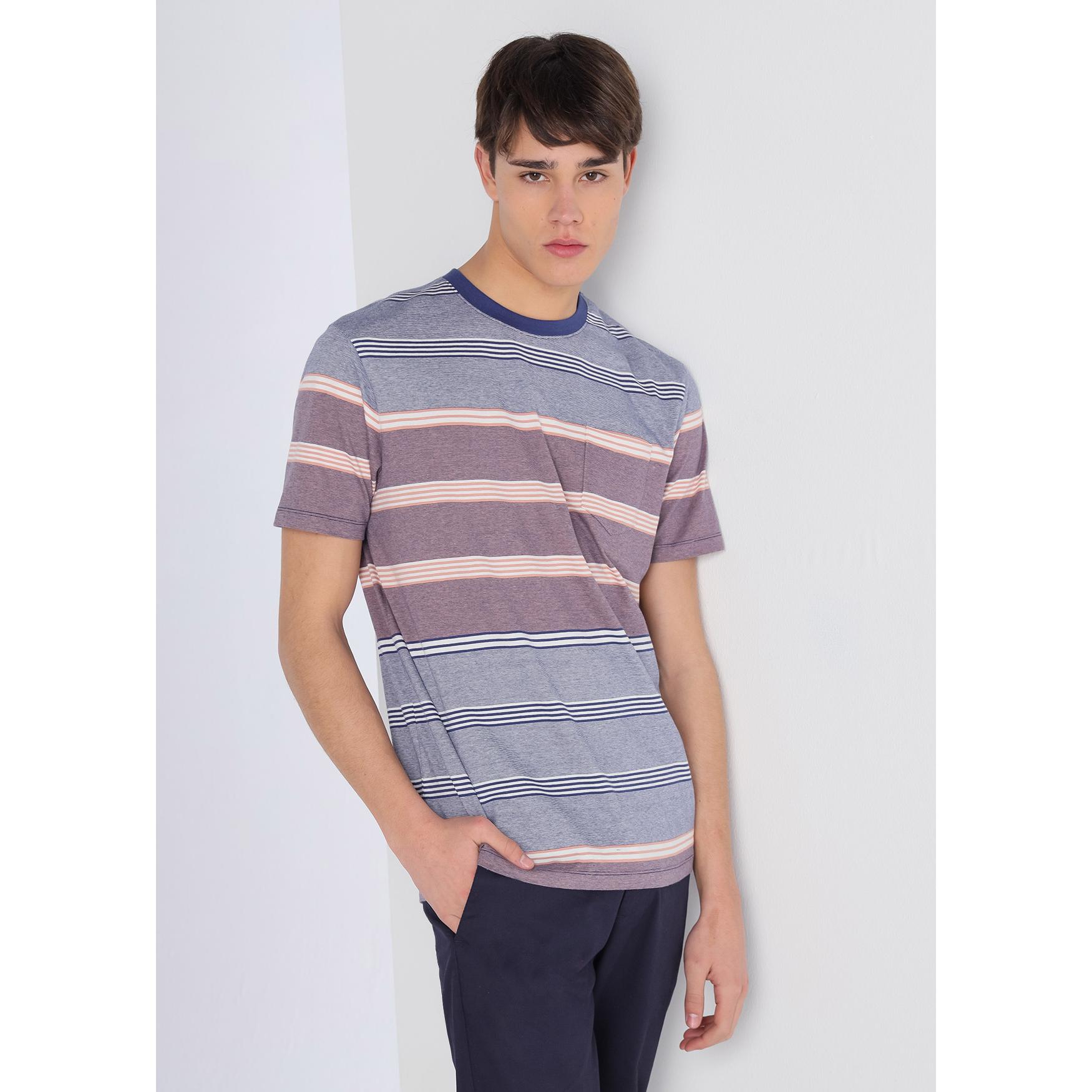 Camiseta de manga corta estampado a rayas