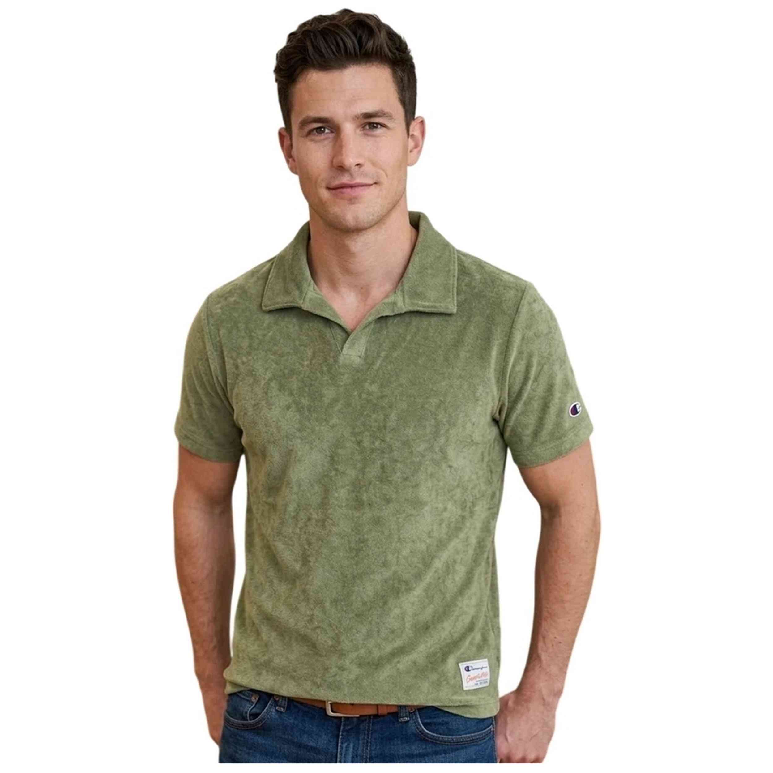 Polo De Manga Corta Champion modelo Ocean Side para hombre y mujer en color Verde