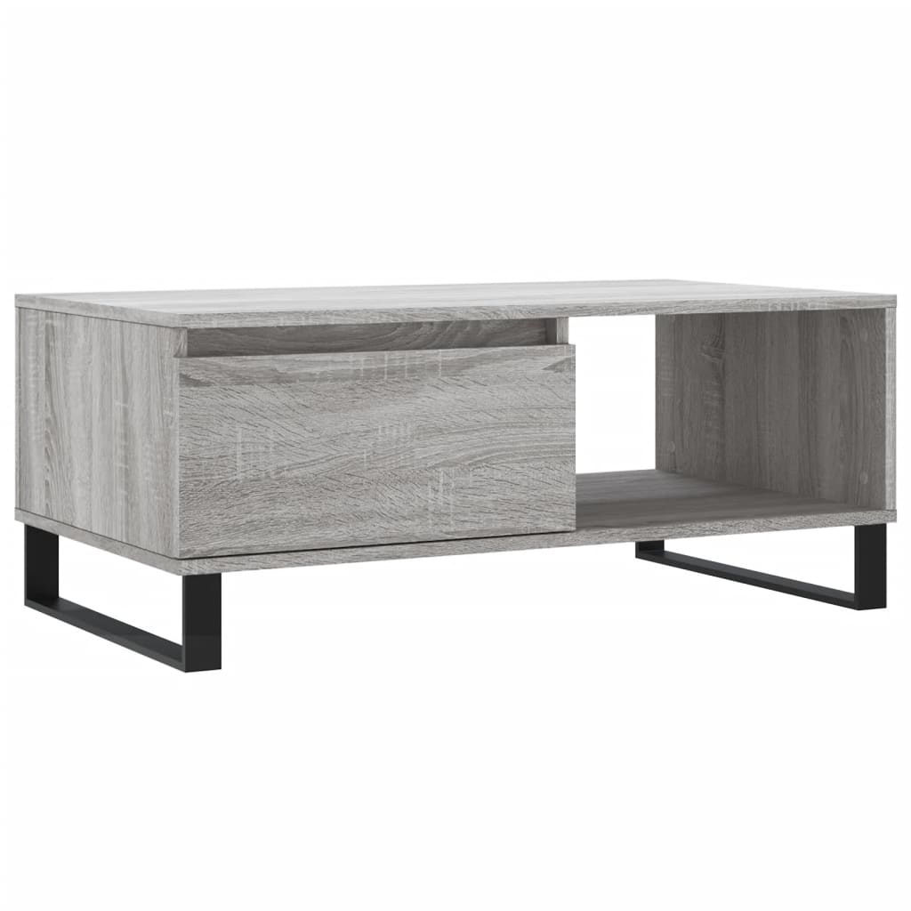 Vidaxl Mesa de Centro Madera Contrachapada 90x50x36,5 Cm Blanco