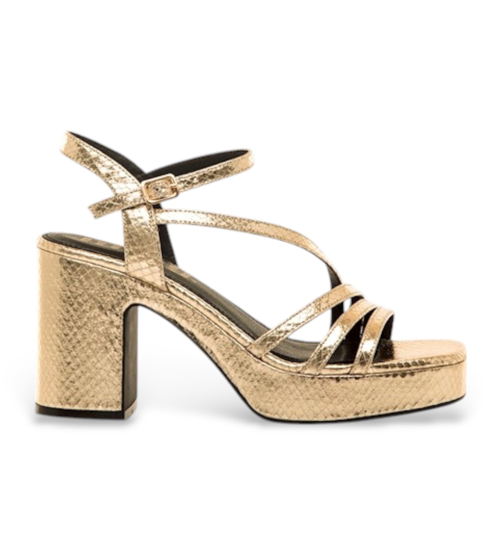 Mustang | Mujer | Sandalias de tacón dorado