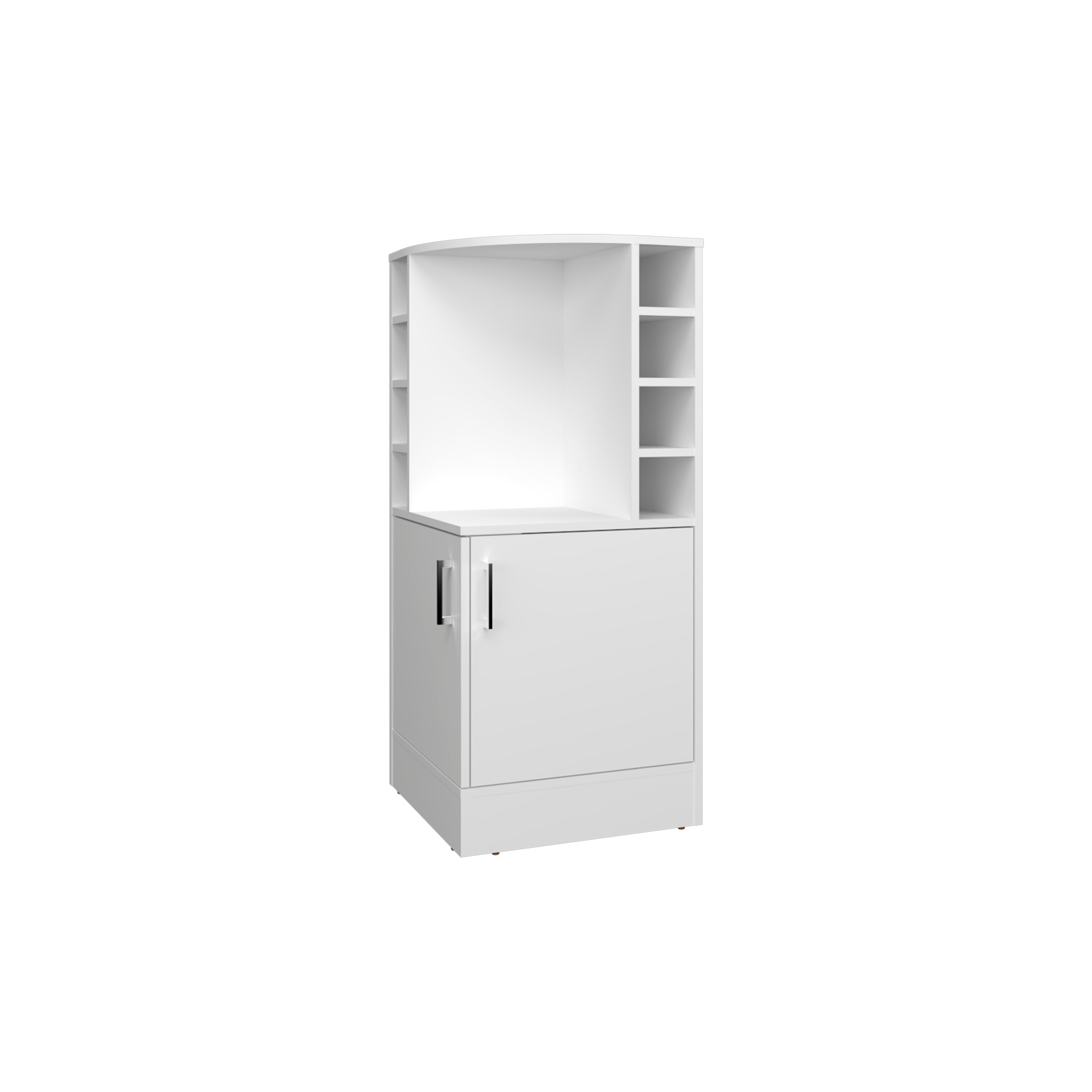 Mueble bar esquinero Jakes con 2 puertas, blanco