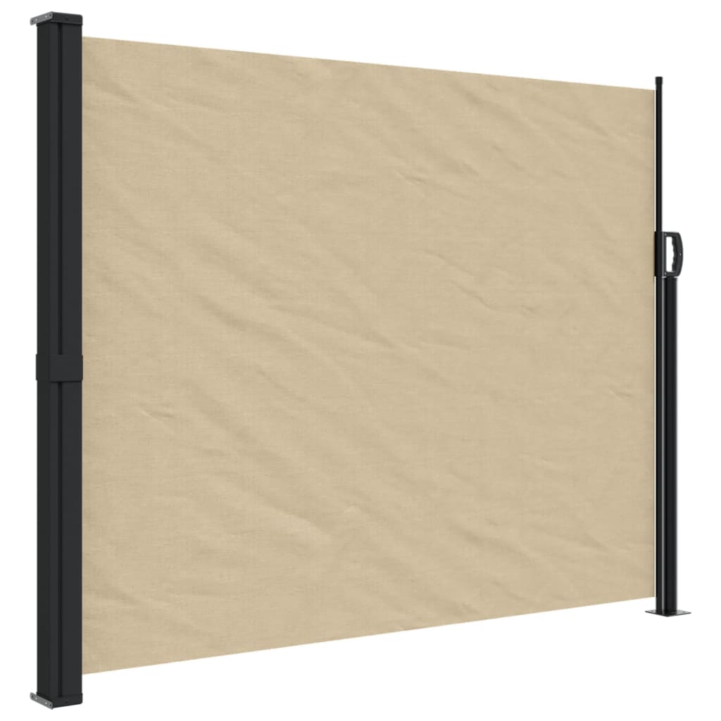 vidaXL Toldo lateral retráctil 160x500 cm Color Negro, Crema, Azul