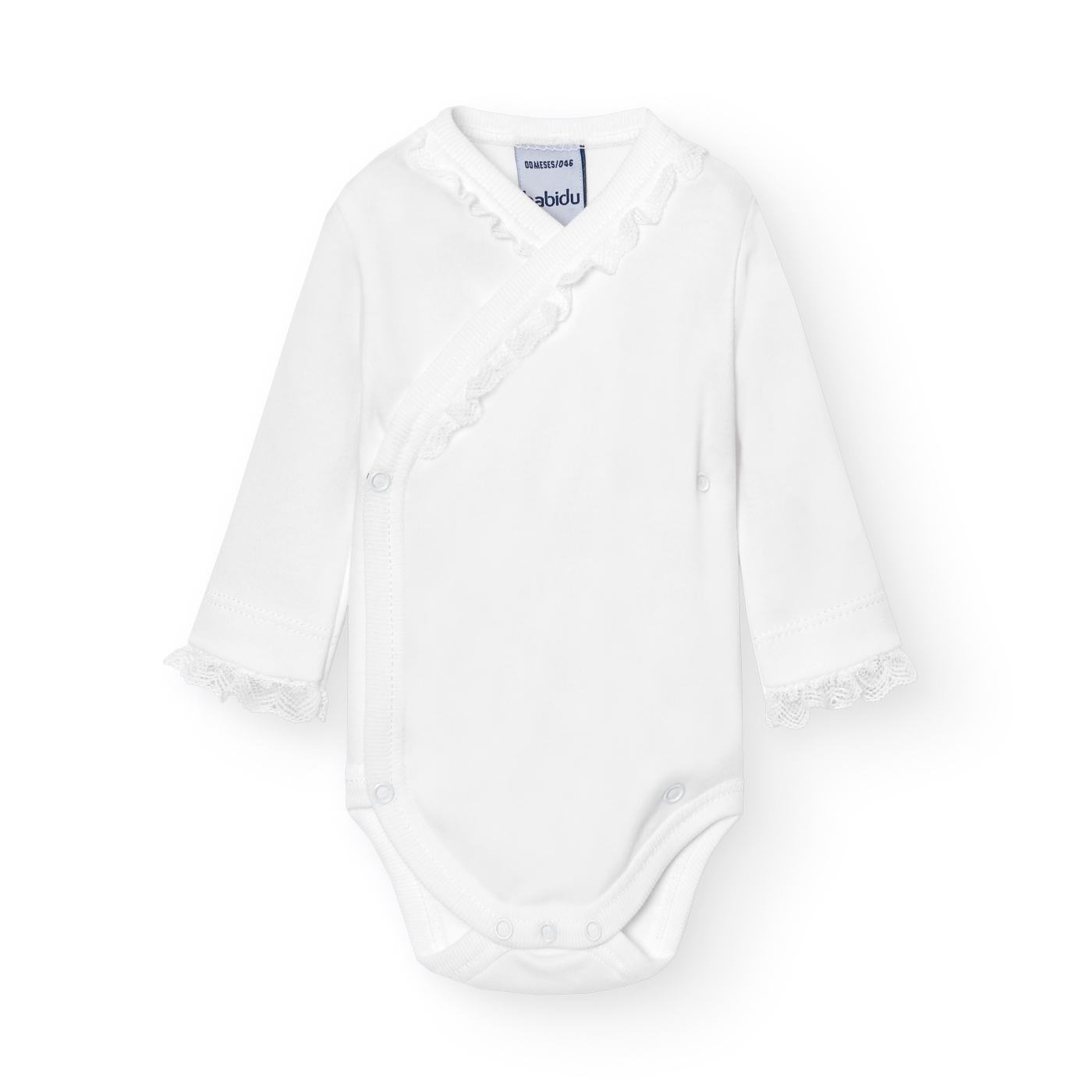 Basicos Babidu pack de 2 bodys cruzado puntilla