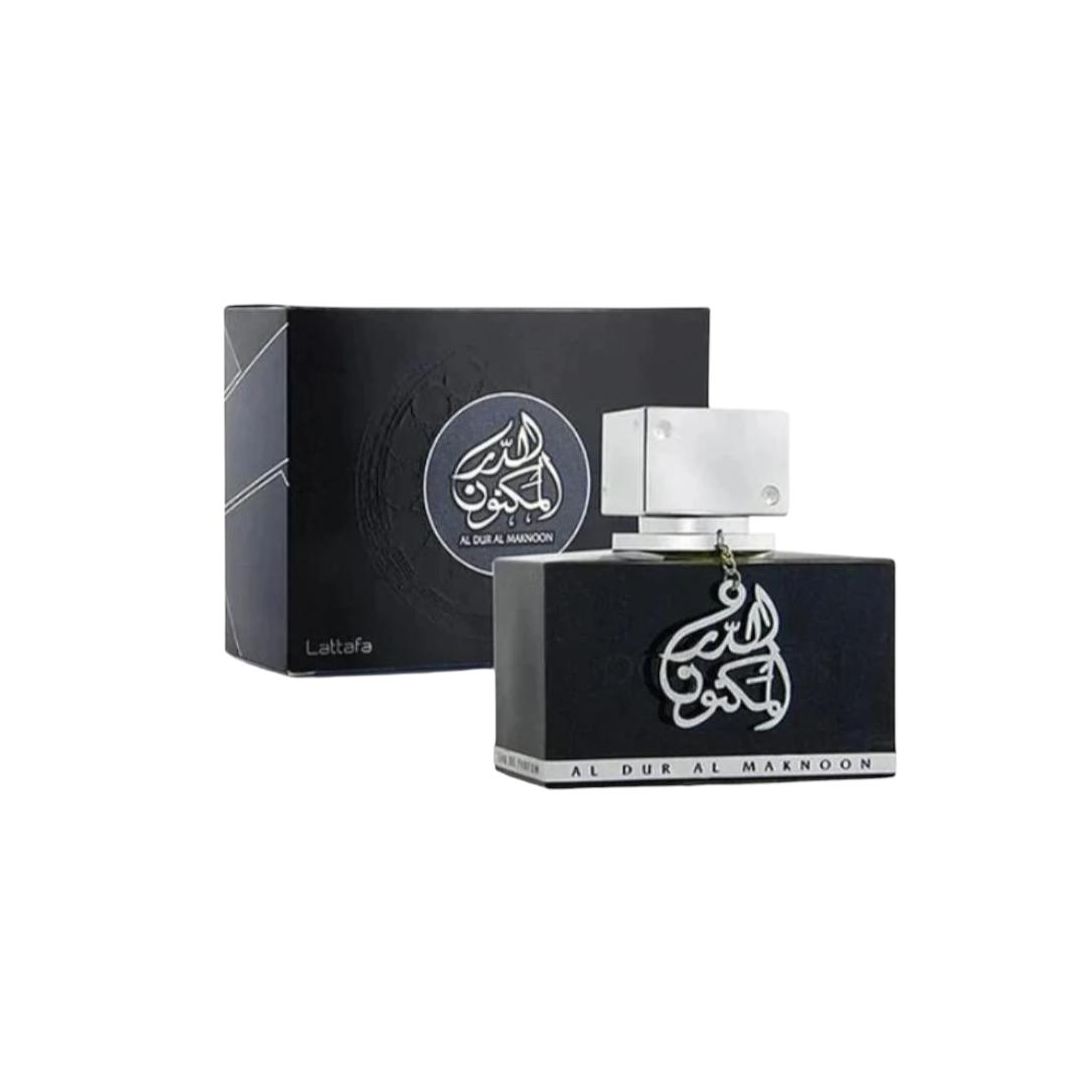 Lattafa Al Dur Al Maknoon Eau de Parfum 100ml - Fragancia Oriental Amaderada para Hombre y Mujer, Notas Cítricas .