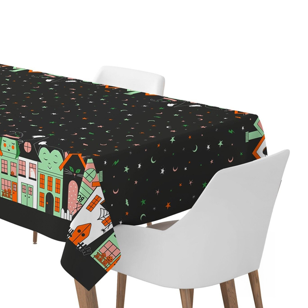 PLUSHOME Mantel Decorativo Halloween, Mantel Plegado - Decoración Mesa Halloween Temática Esotérica - Vajilla Decoración Halloween Esotérica