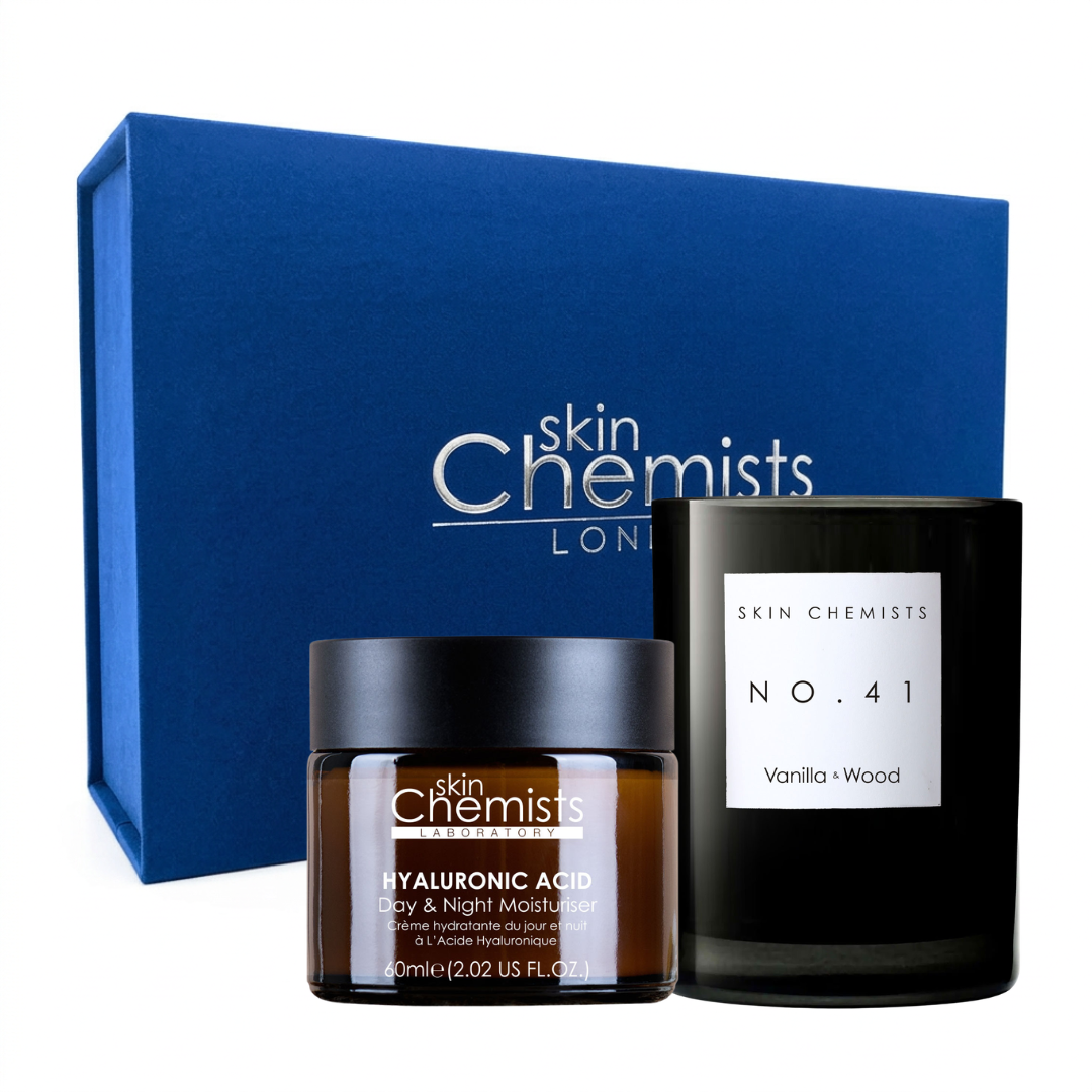 skinChemists Set de Regalo para Mujer – Hidratación y Relajación con Ácido Hialurónico, Hidratación Intensa para Piel Seca y Deshidratada
