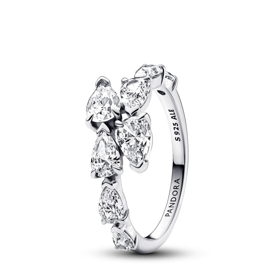 Pandora Anillo en plata de ley Banda Brillante Superpuesta​ 193004C01 , para Mujer