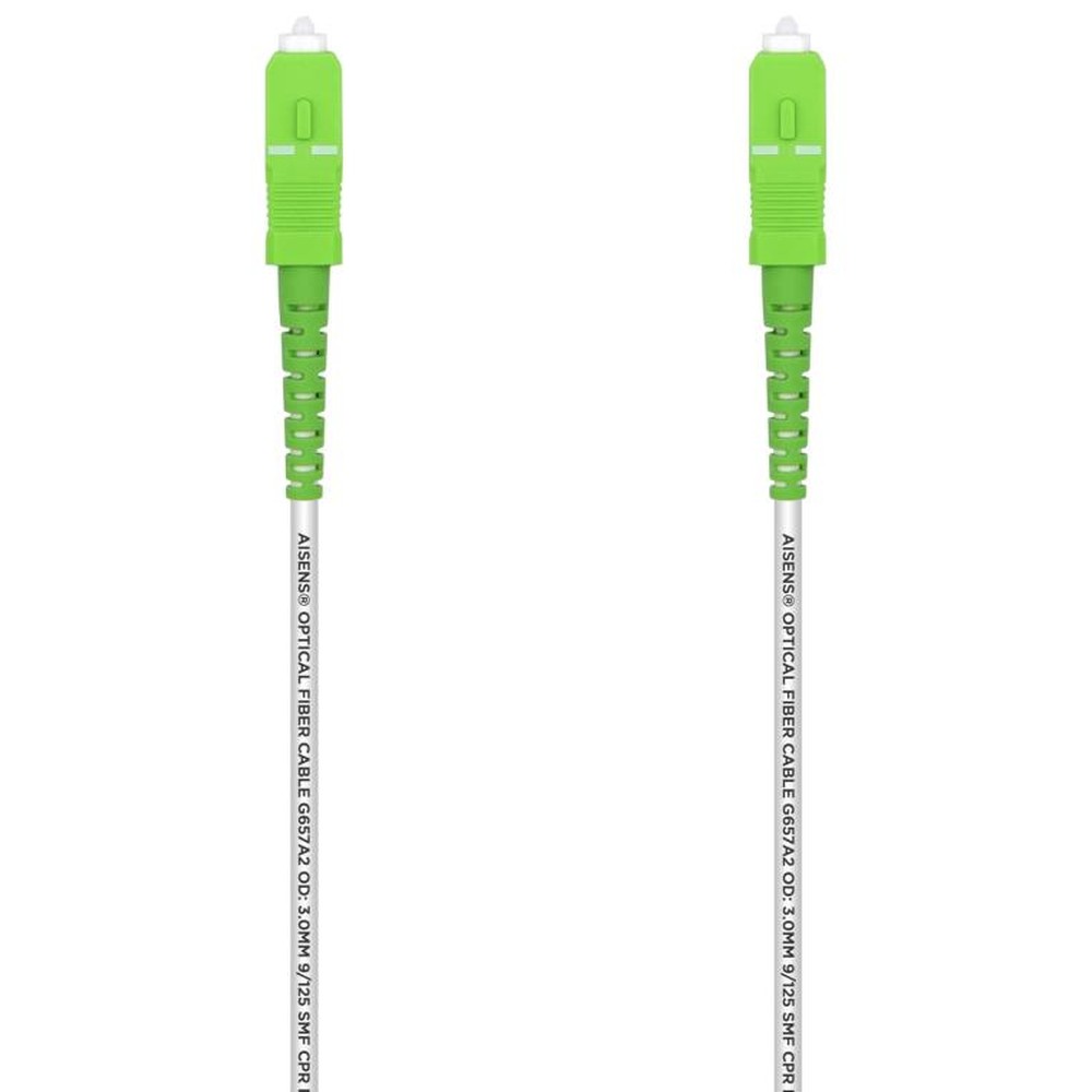 Latiguillo de fibra óptica monomodo AISENS A152-0502 SC/APC-SC/APC G657A2 40m blanco LSZH simplex
