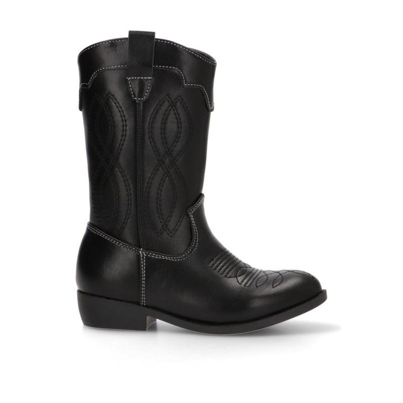 Bota Campero Etika - Niña - Suela Plana - Modelo 110556 - Color Negro