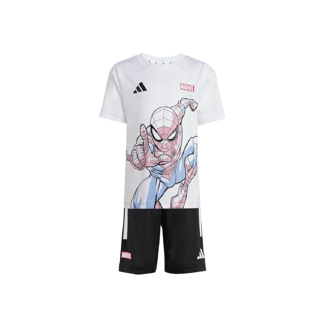 Conjunto Niño/a adidas Marvel Blanco Negro