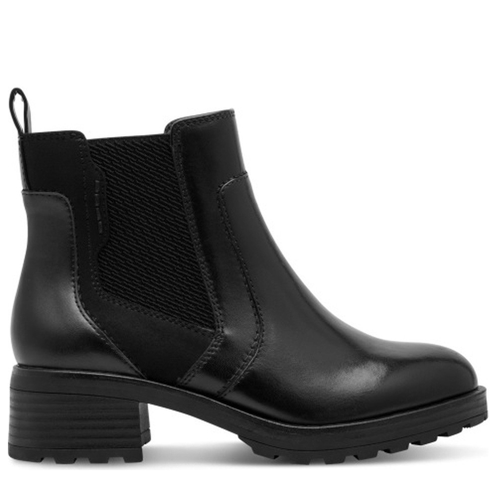 Cómoda  25794 PIEL NEGRA JANA: botín mujer en piel, plantilla anatómica, suela goma antideslizante, cuña 3,5 cm e impermeable. Cómodos todo el día. ¡Cómpralas ya! Altura Tacón bajo (3-5 cm) Referencia