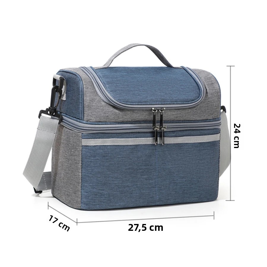 Bolsa Térmica De Almuerzo Multifuncional De Gran Capacidad Oxford Impermeable Con Cierre De Cremallera Portátil Para Picnic Al Aire Libre Y Almacenamiento De Alimentos