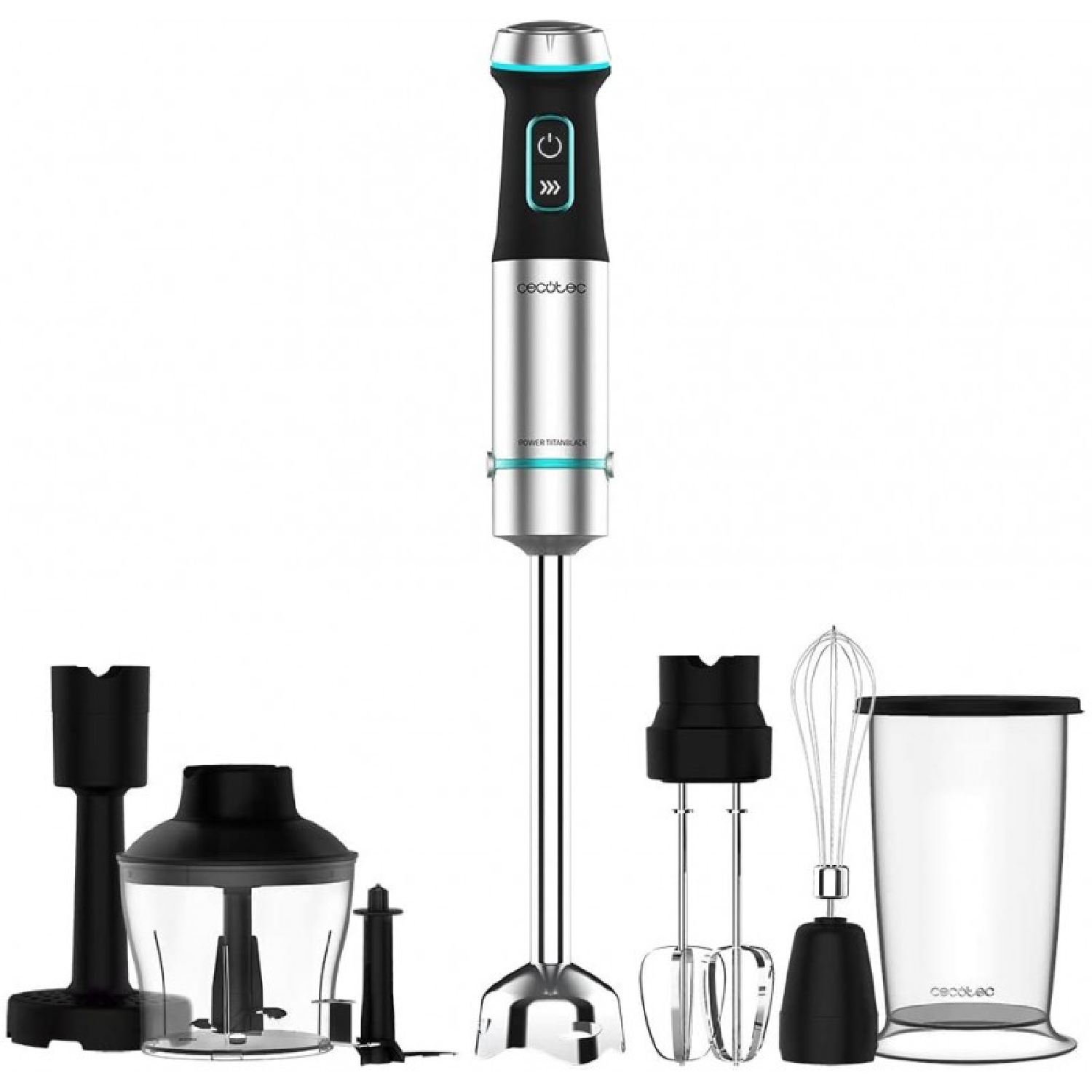 Cecotec Batidora de mano Power TitanBlack 1200 XL PerfectCream&Crush