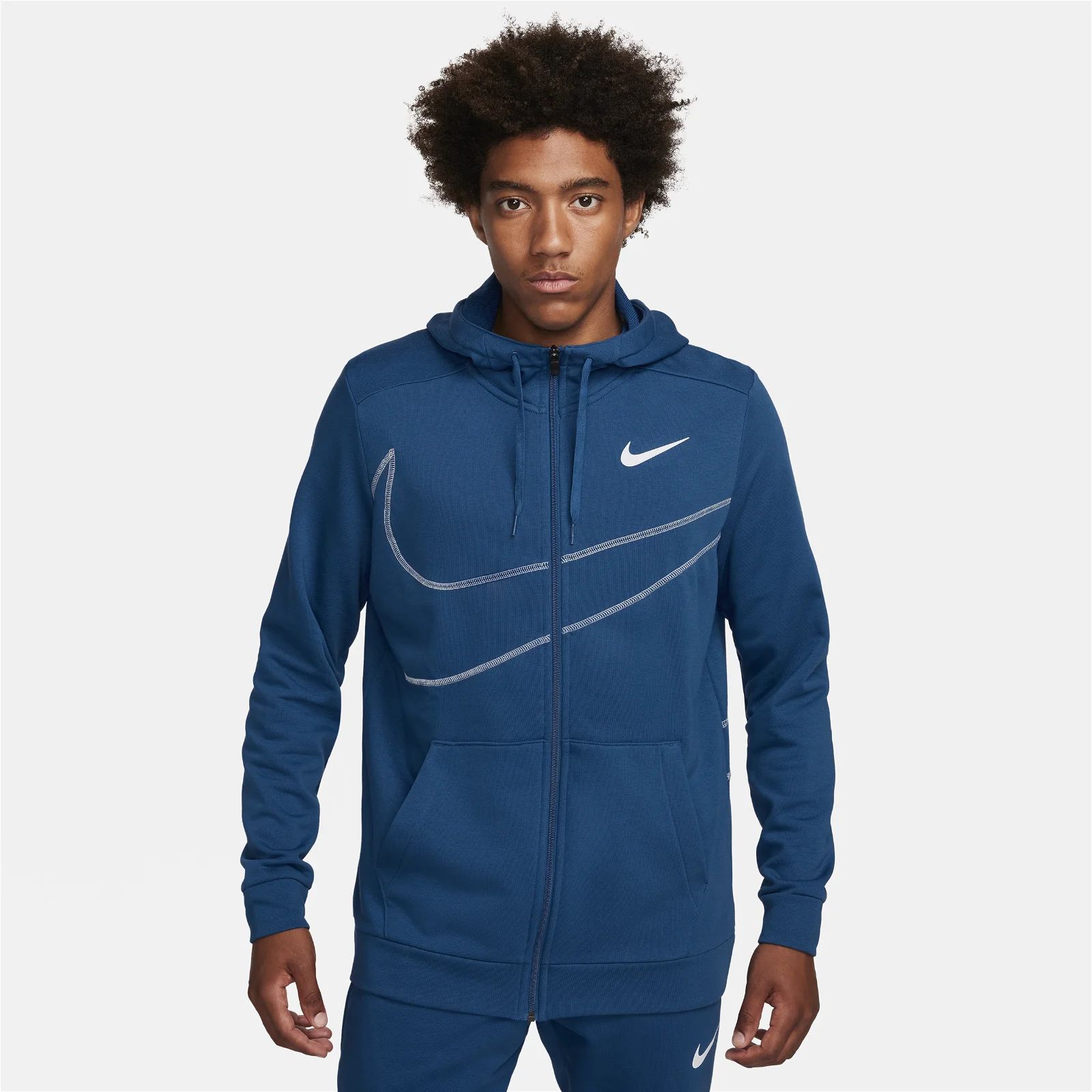 Nike - Chaqueta Dri-FIT Fleece Energy para hombre con capucha ajustable y bolsillos laterales, tejido suave transpirable ideal entrenamiento