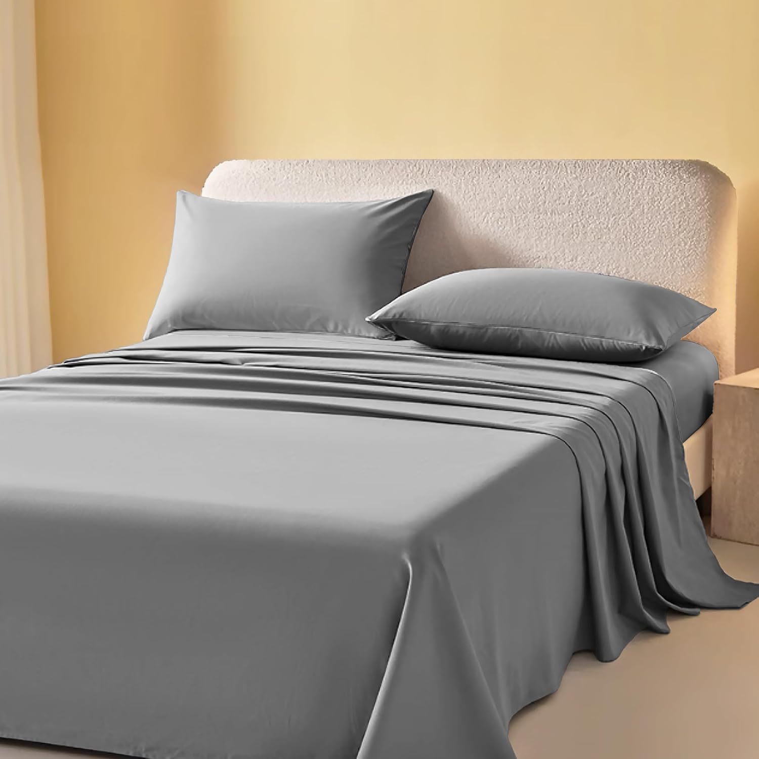 C.A | Juego de Sábanas 3/4 Piezas | Bajera Ajustable, Encimera y Fundas de Almohada | Extra Suaves y Anti-Pilling