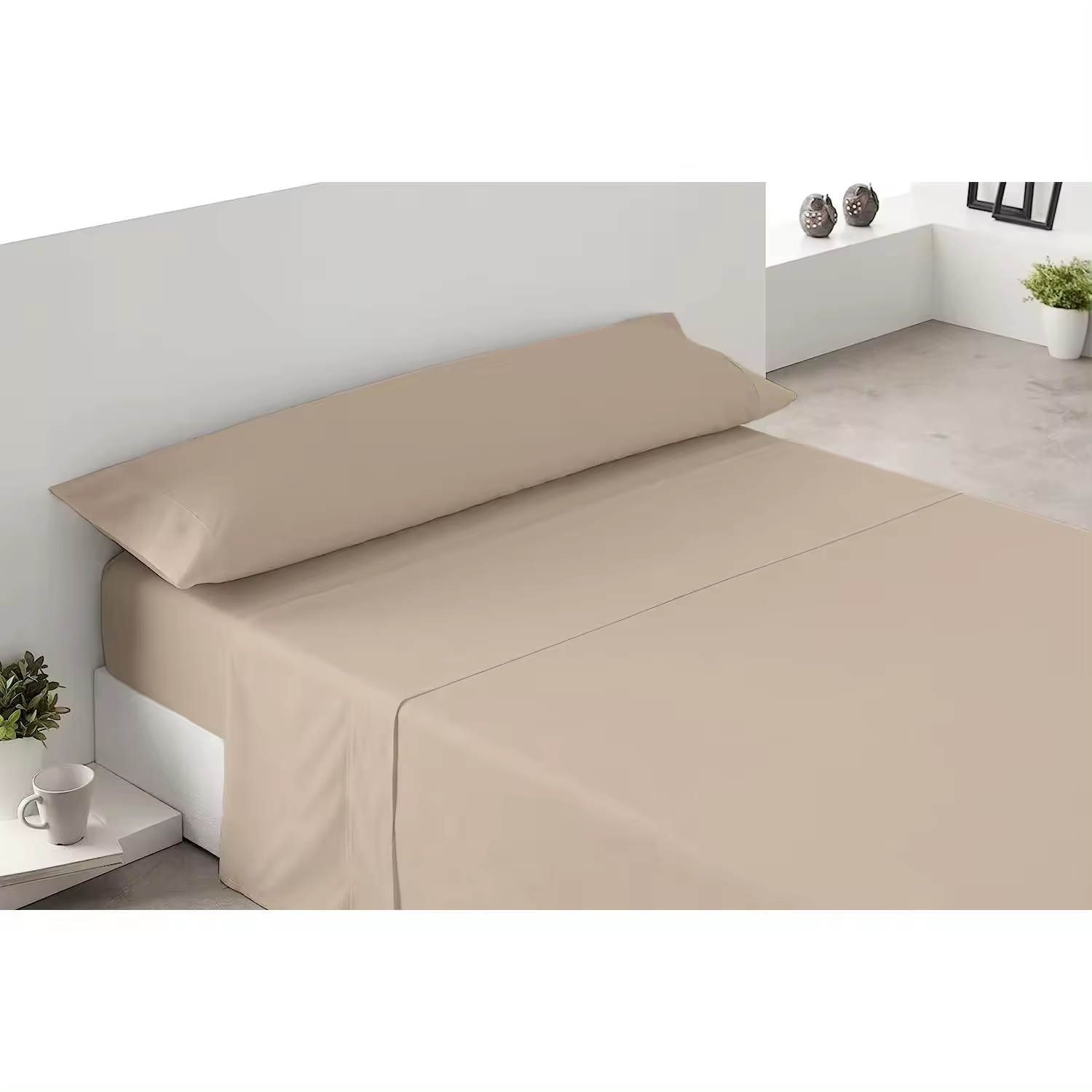 Juego de Sábanas 100% Poliéster 3 Piezas, Para Camas de 90/105/135/150/180/200cm, Profundo hasta 30cm Sabanas, Funda de Almohada - Bajera Ajustable Elastica y Encimera.