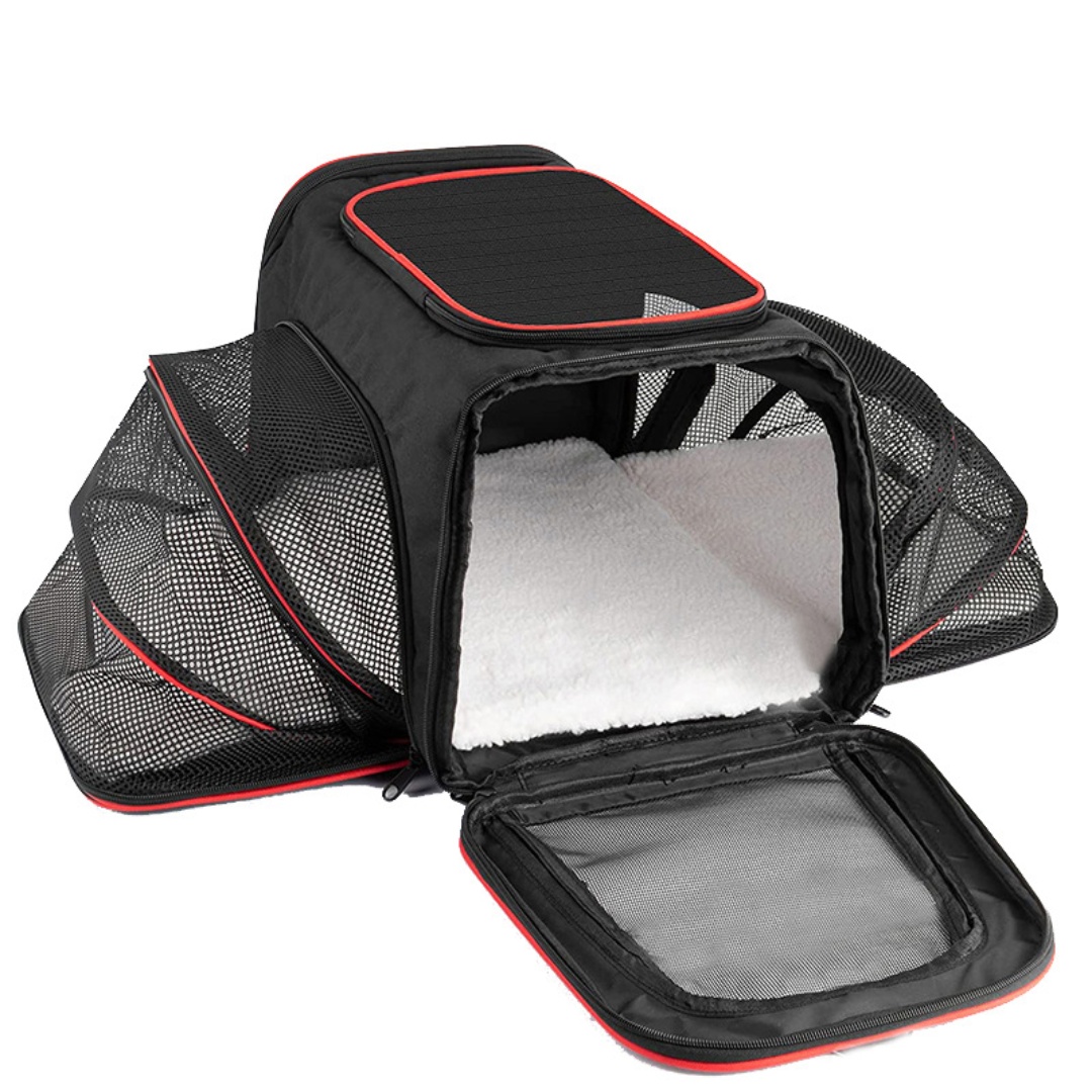 Transportín para Mascotas - Bolso Portátil Expandible para Gatos con Gran Capacidad y Diseño Plegable