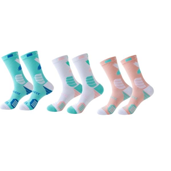 OmHom 3 Pares De Calcetines Deportivos Para Correr Ciclar Y Baloncesto De Medio Tamaño Absorción De Energía Y Músculo Calcetines Deportivos Para Hombres