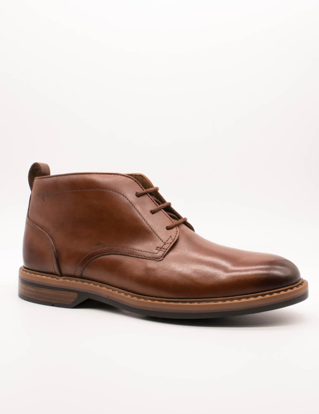 Botín Clarks 26178425 Aldwin Chukka Mid Tan Leather de Hombr