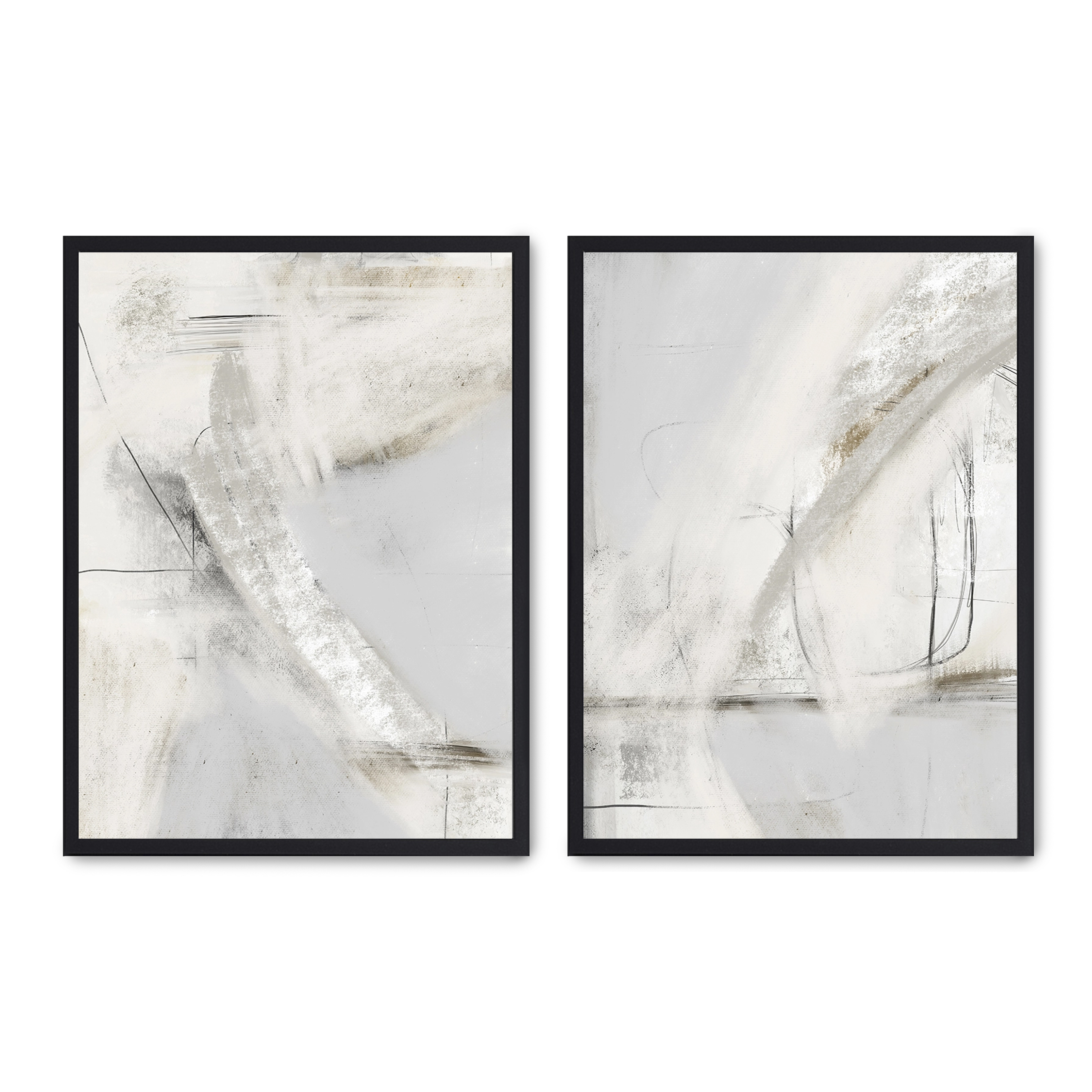 Set compuesto por dos cuadros con marco negro 30x40cm, Póster impreso en papel de calidad premium de 180gr, montado en marco de madera MDF con acabado en color negro, SETS
