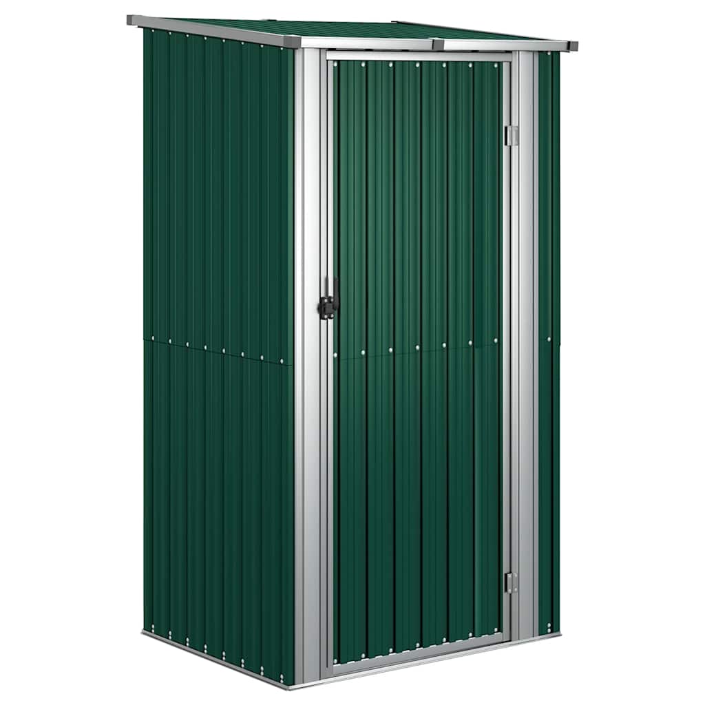 vidaXL Caseta de jardín verde 118,5x97x209,5 cm acero galvanizado