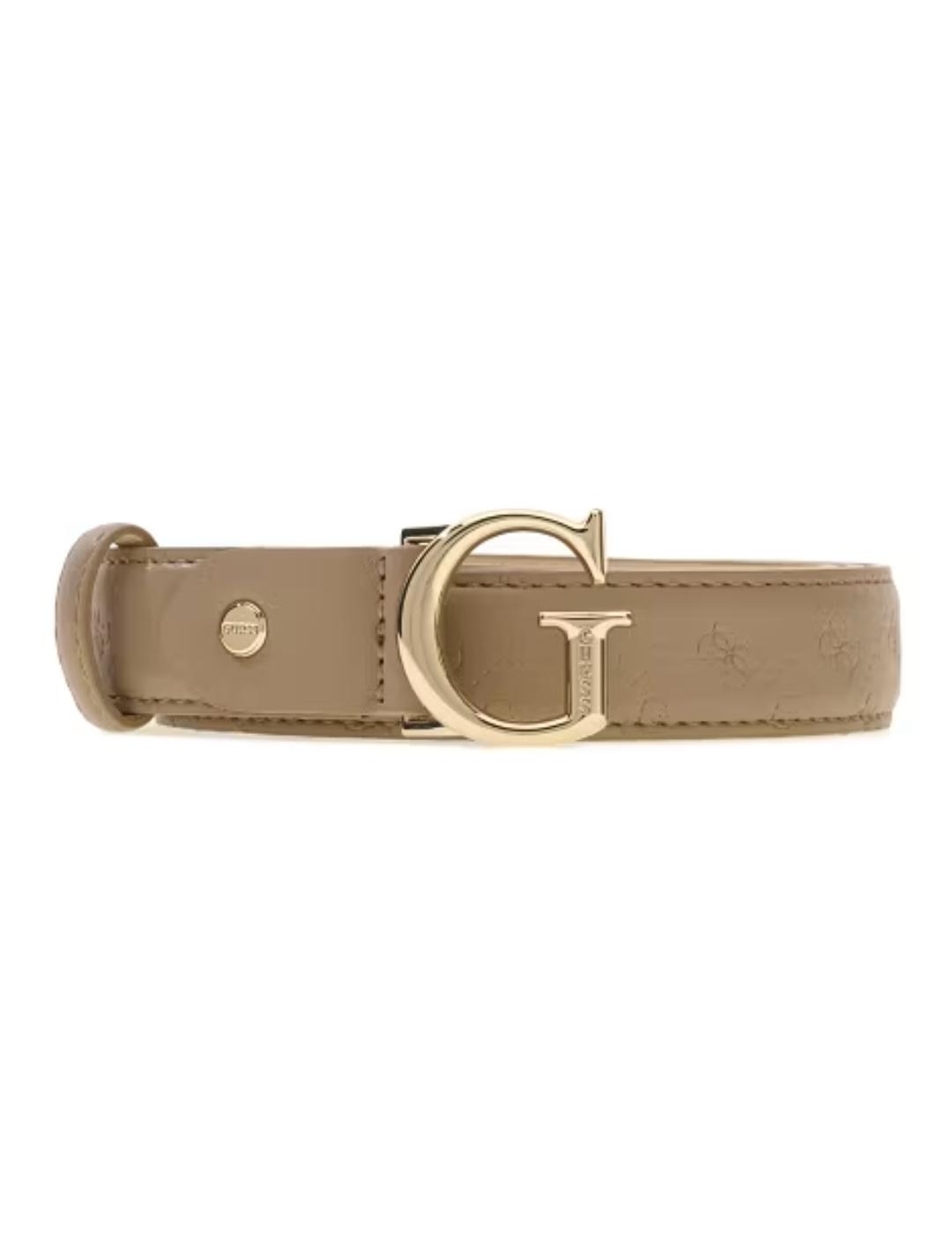 Cinturón Guess Pant beige oscuro y dorado para mujer