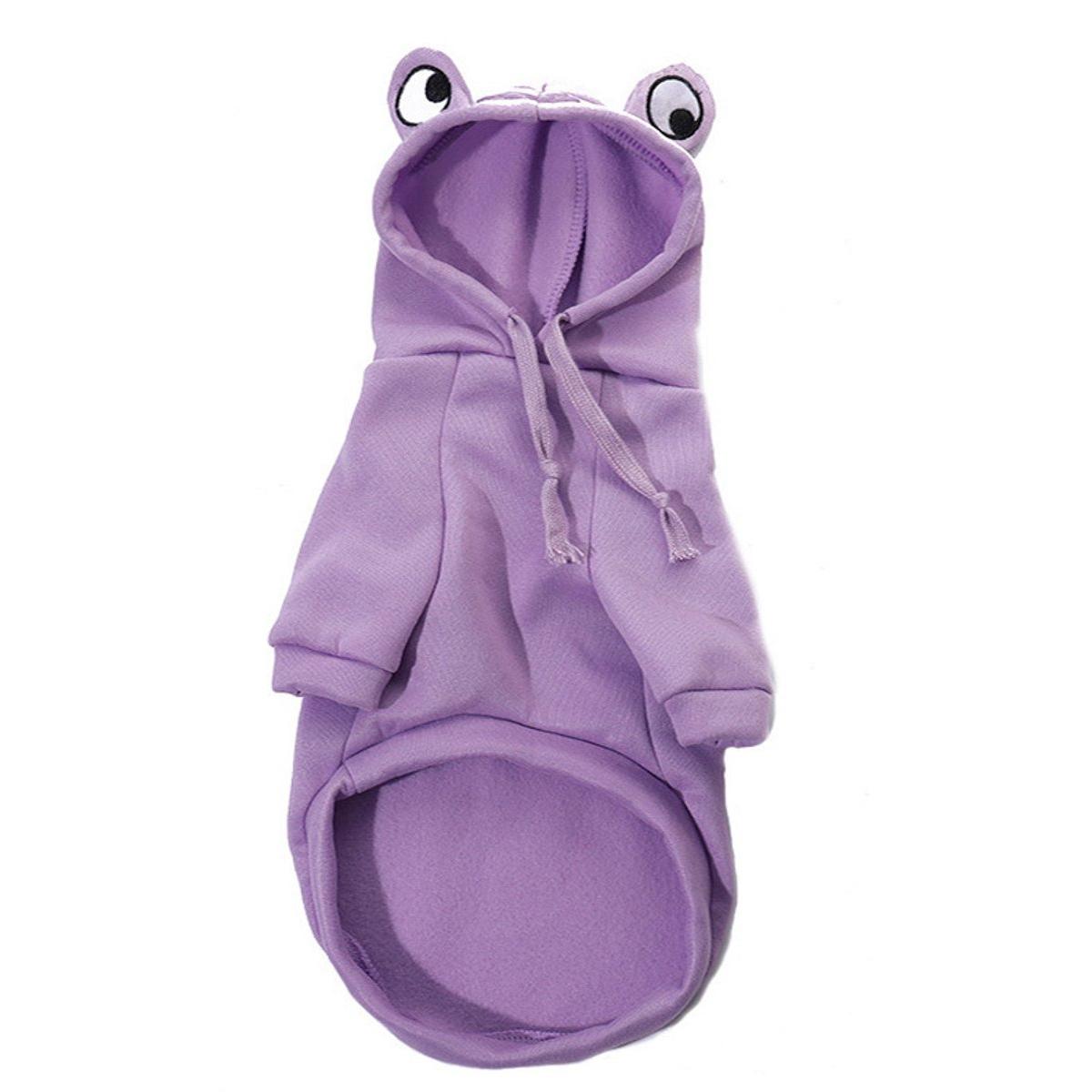 Om Home Abrigo para mascotas - Talla L - Contorno de pecho: 47 cm - Largo de espalda: 35 cm - Adecuado para perros de 4 a 5,5 kg - Ropa de invierno gruesa - Sudadera con capucha para mascotas - Ropa adorable para mascotas - Abrigo para perros cálido y cor