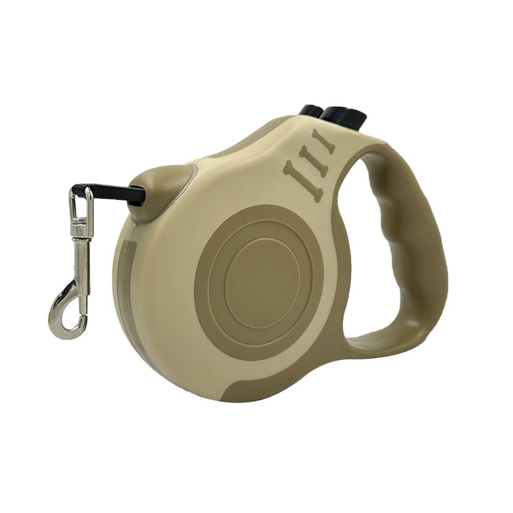 CA Dispositivo de tracción para mascotas, cuerda de tracción retráctil automática con impresión de hueso multicolor esmerilado, cuerda para pasear perros, cadena para perros