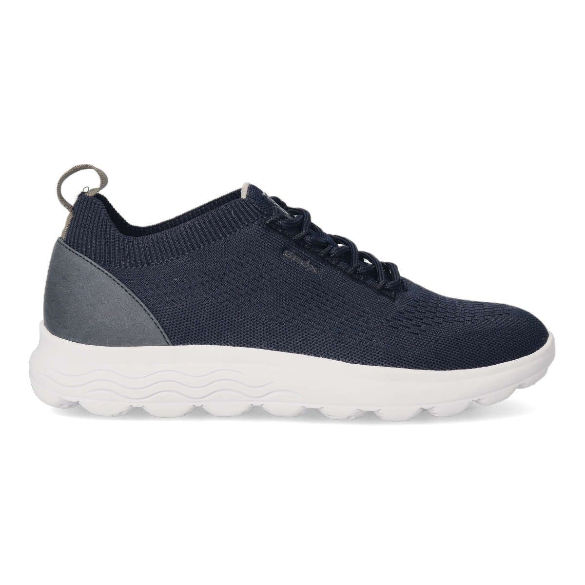Geox - Zapatillas calcetín casual urbano para hombre con cierre de cordones, suela de goma absorbente de impactos y plantilla acolchada