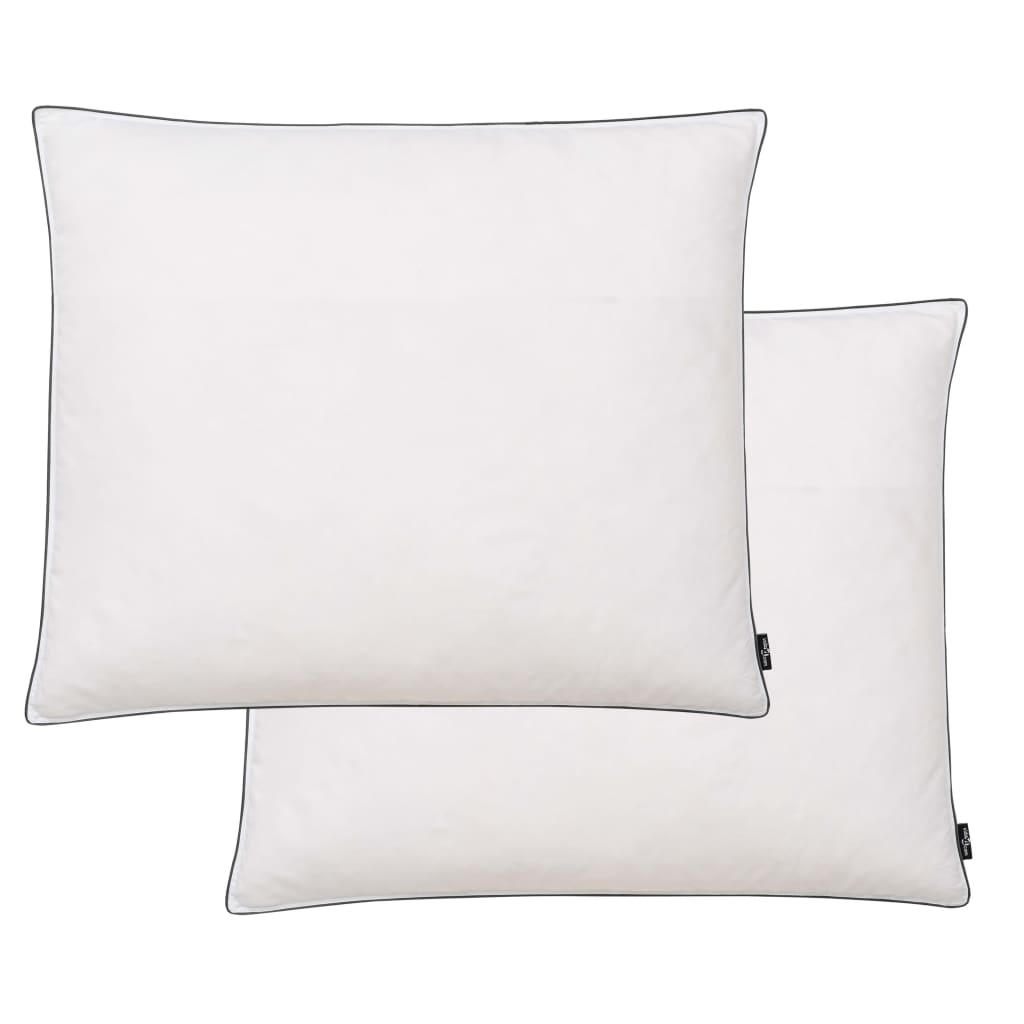 vidaXL Almohadas de Plumón/Plumas Blanco (2 unidades) Ropa Cama Hogar Decoración Dimensiones 70 x 60 cm (720 gramos), 80 x 80 cm (1100 gramos)