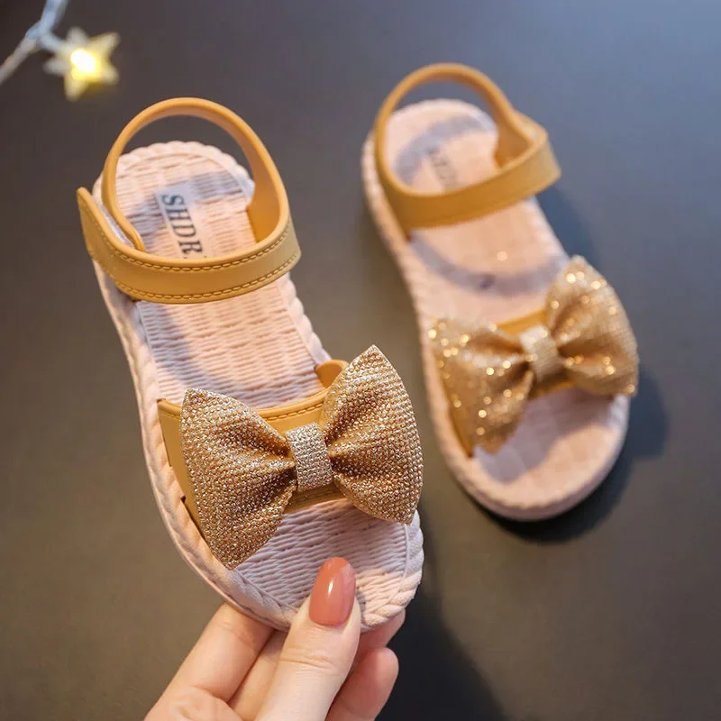 TK Sandalias De Princesa Para Niñas 2023 Verano Con Cordón Antideslizante Casual Transpirable Zapatos De Playa Para Niñas