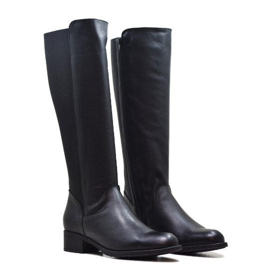 Elodie Bota Elástica 224 - Tacón 55CM - Piel - Plataforma 10CM