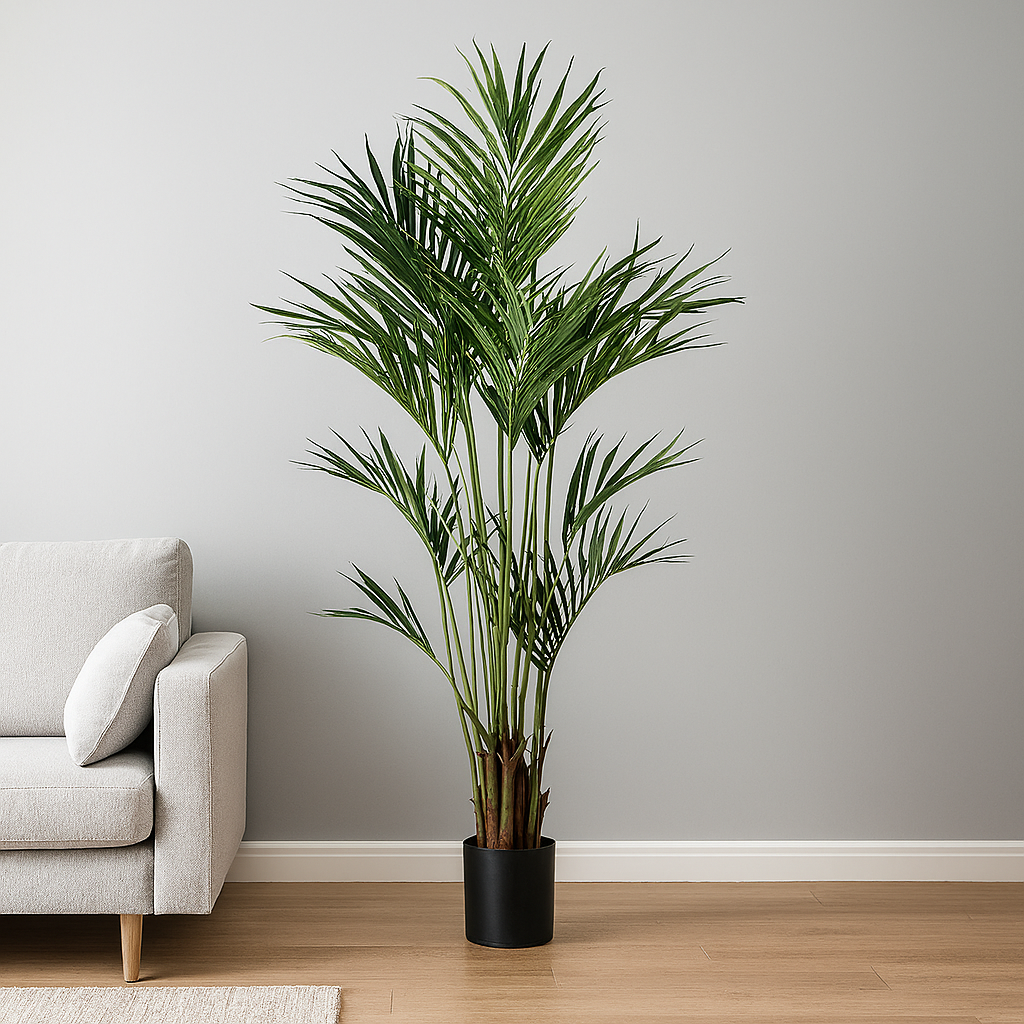 Poenia Arte Floral - Palmera Kentia Artificial 210cm - Ref 631350 - Realista - Planta Tropical Decorativa - Ideal para Hogar, Oficina o Espacios Comerciales - Sin Mantenimiento
