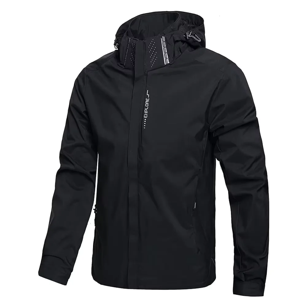 TK Chaqueta Impermeable Para Hombres Ligera Con Capucha Para Senderismo Y Escalada Resistente Al Viento Ropa Exterior De Otoño