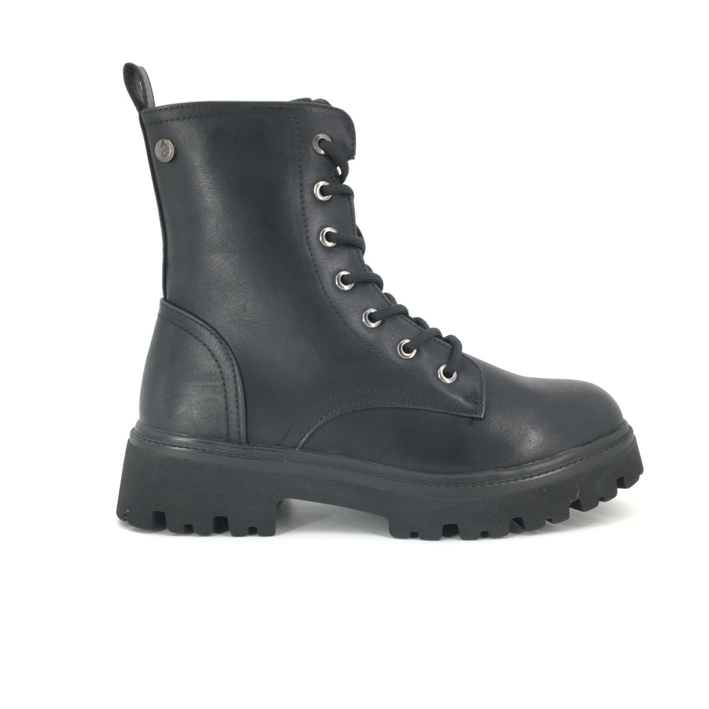 Botín Xti para mujer, mod.144658, Botín Xti cordones militar retro