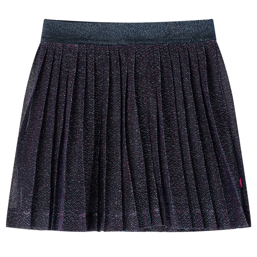 Falda infantil con brillo azul marino 140 en tamaño 140 (9-10 años)/104 (3-4 años)/92 (1,5 - 2 años) y más