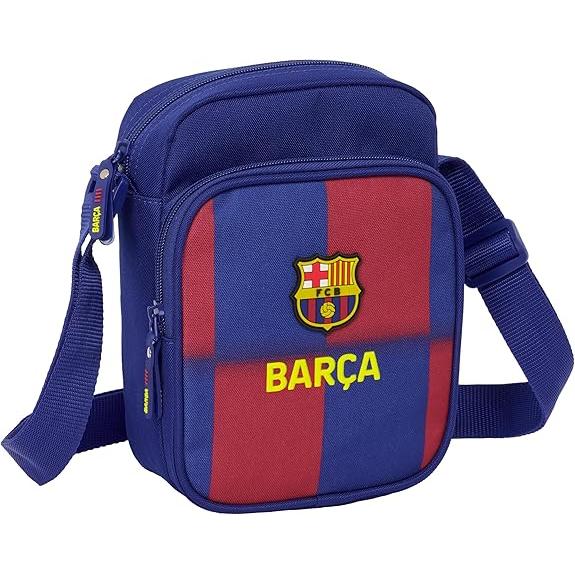FC Barcelona Bandolera Pequeña 1ª Equipación 25/26 – Ajustable, Doble Compartimento y Bolsillo Trasero