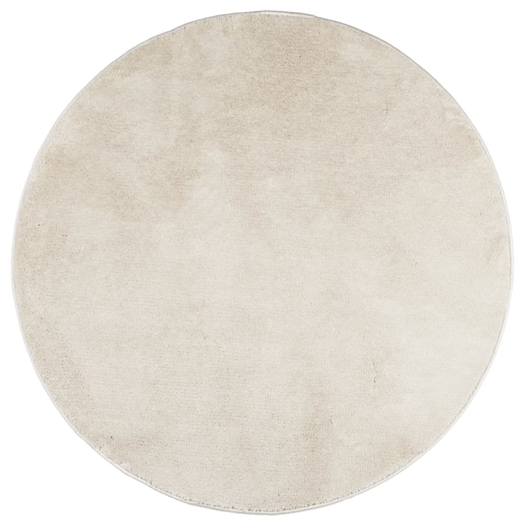Vidaxl Alfombra de Pelo Corto OVIEDO Ø 160 Cm Color Antracita - Beige - Crema - Más Colores