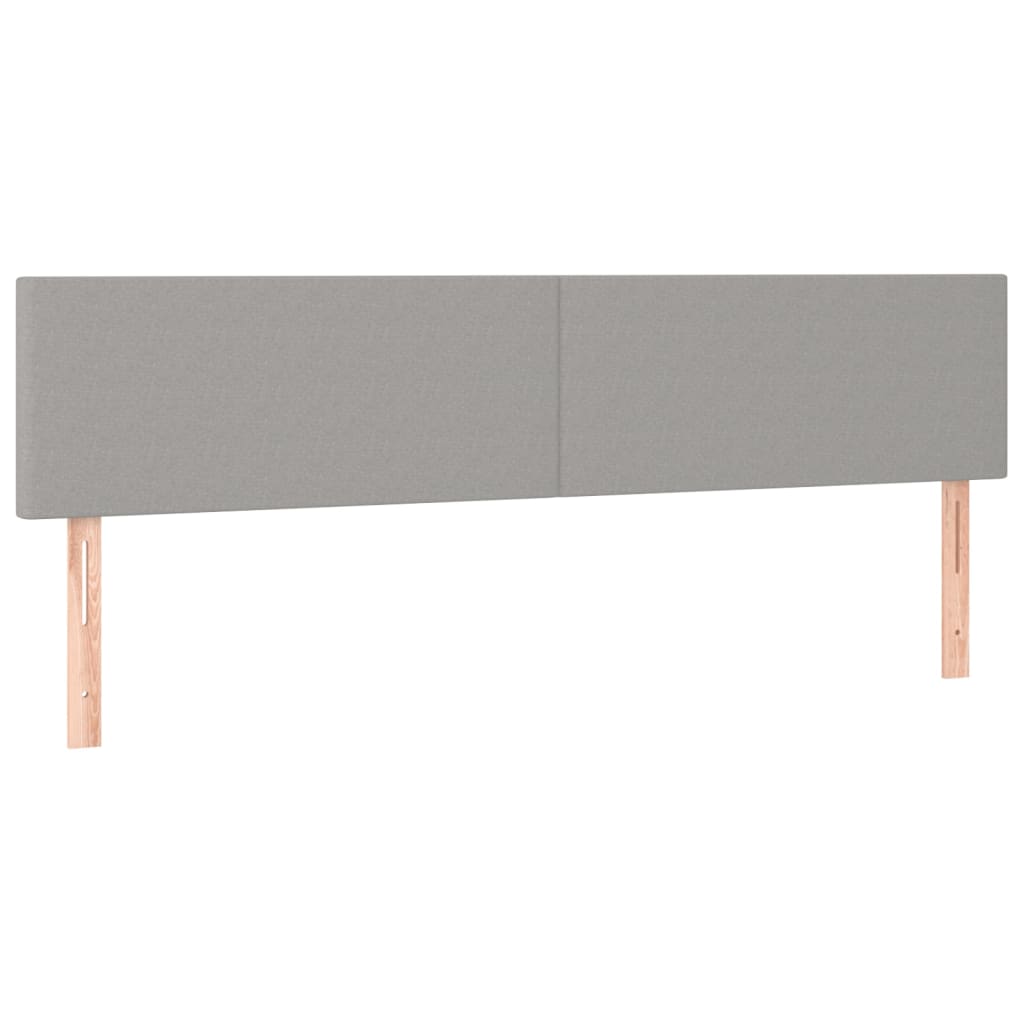 vidaXL Cabeceros tela gris claro 200x5x78/88 cm