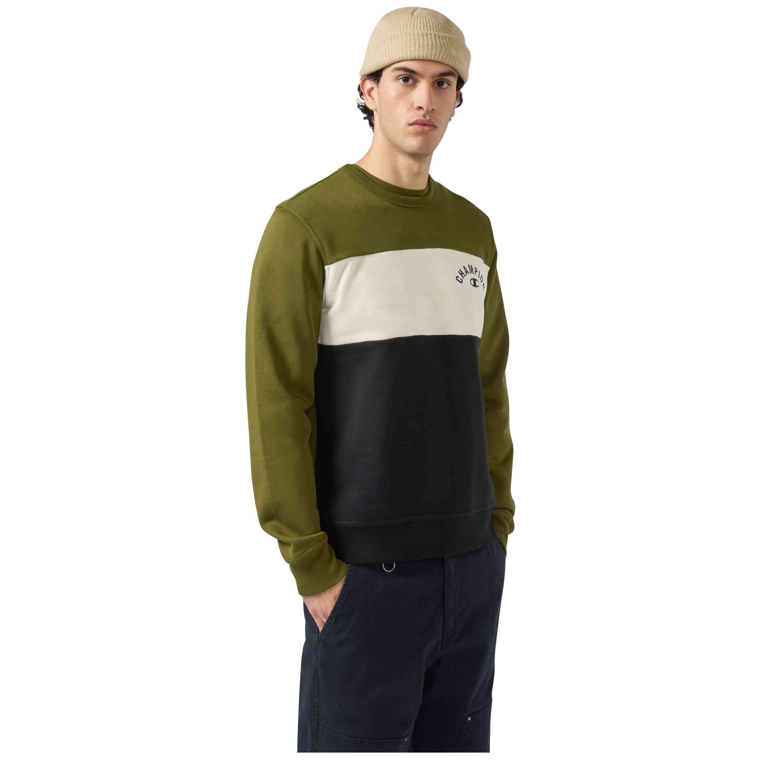 Nan Champion modelo 221228/Gs585 Crew Neck Sweatshirt Standard Fit en color Verde