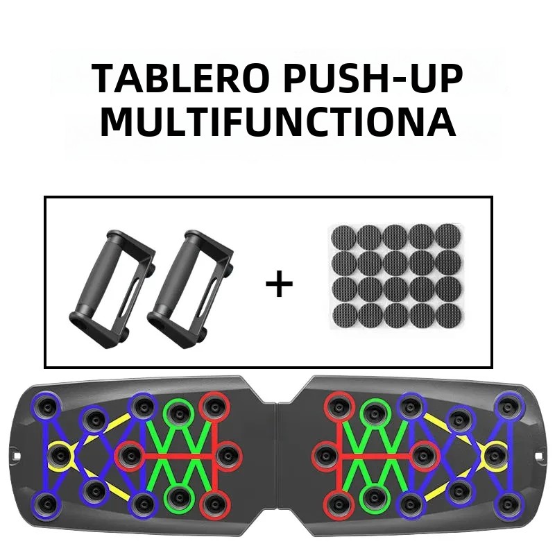 Tablero De Empuje Multifuncional Portátil Para Entrenamiento De Musculación Y Fitness Set De Ejercicios De Casa Barra De Empuje Plegable Con Resistencia