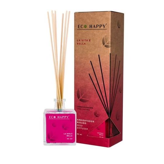 NATUAROMATIC MIKADO ENVASADO 100ML LA VITA E BELLA MIKADOS 6x7x25 Cms.