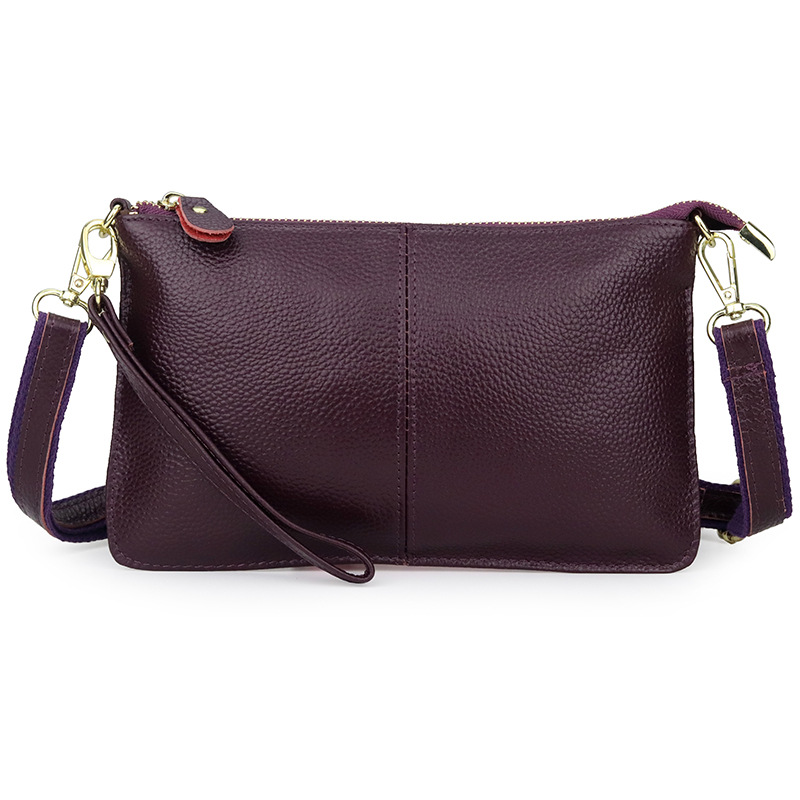 Bolsos cruzados pequeños de cuero genuino para mujer, mini bolsos de hombro, carteras