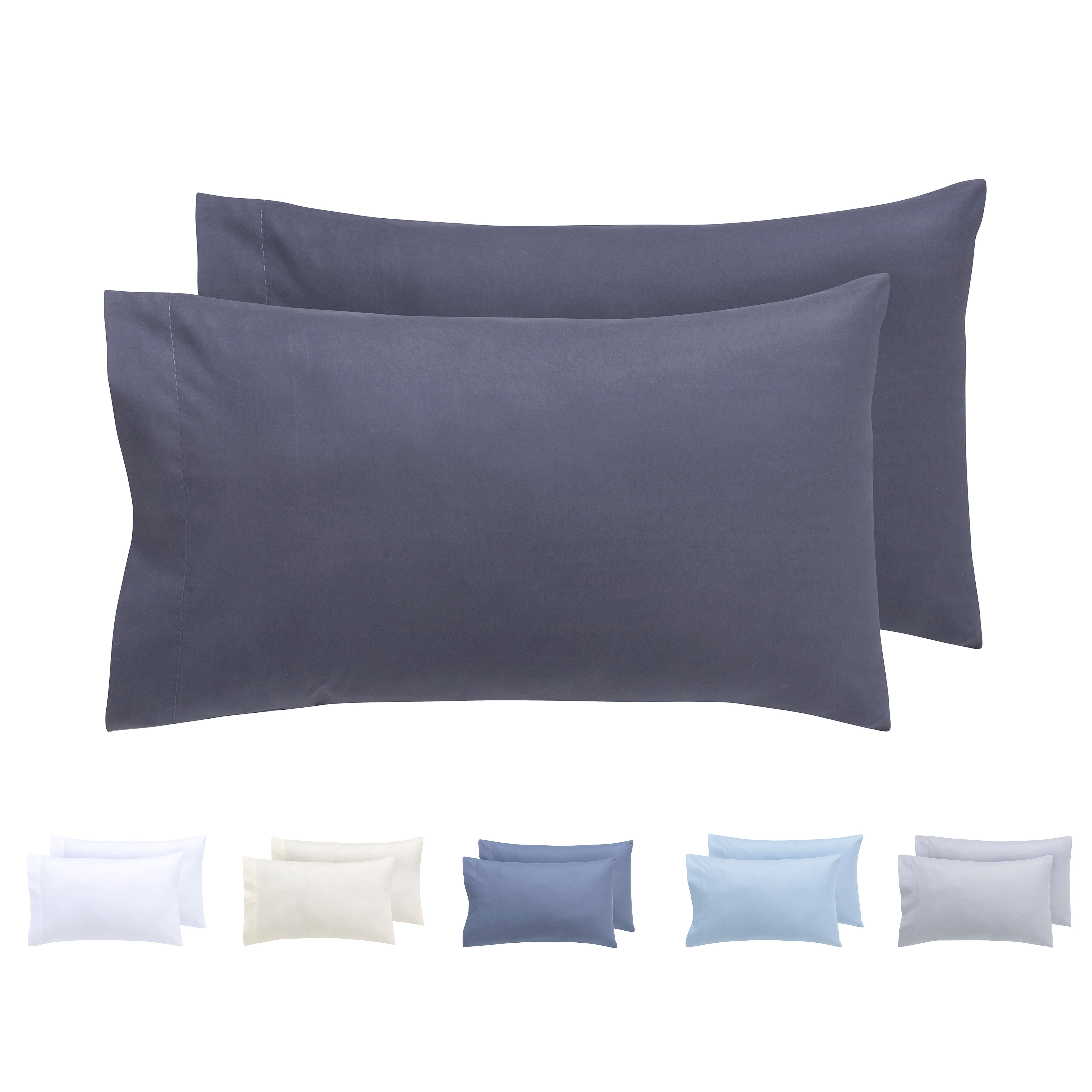 Todocama - Juego de 2 fundas de Almohada de Microfibra Cepillada Extra suave