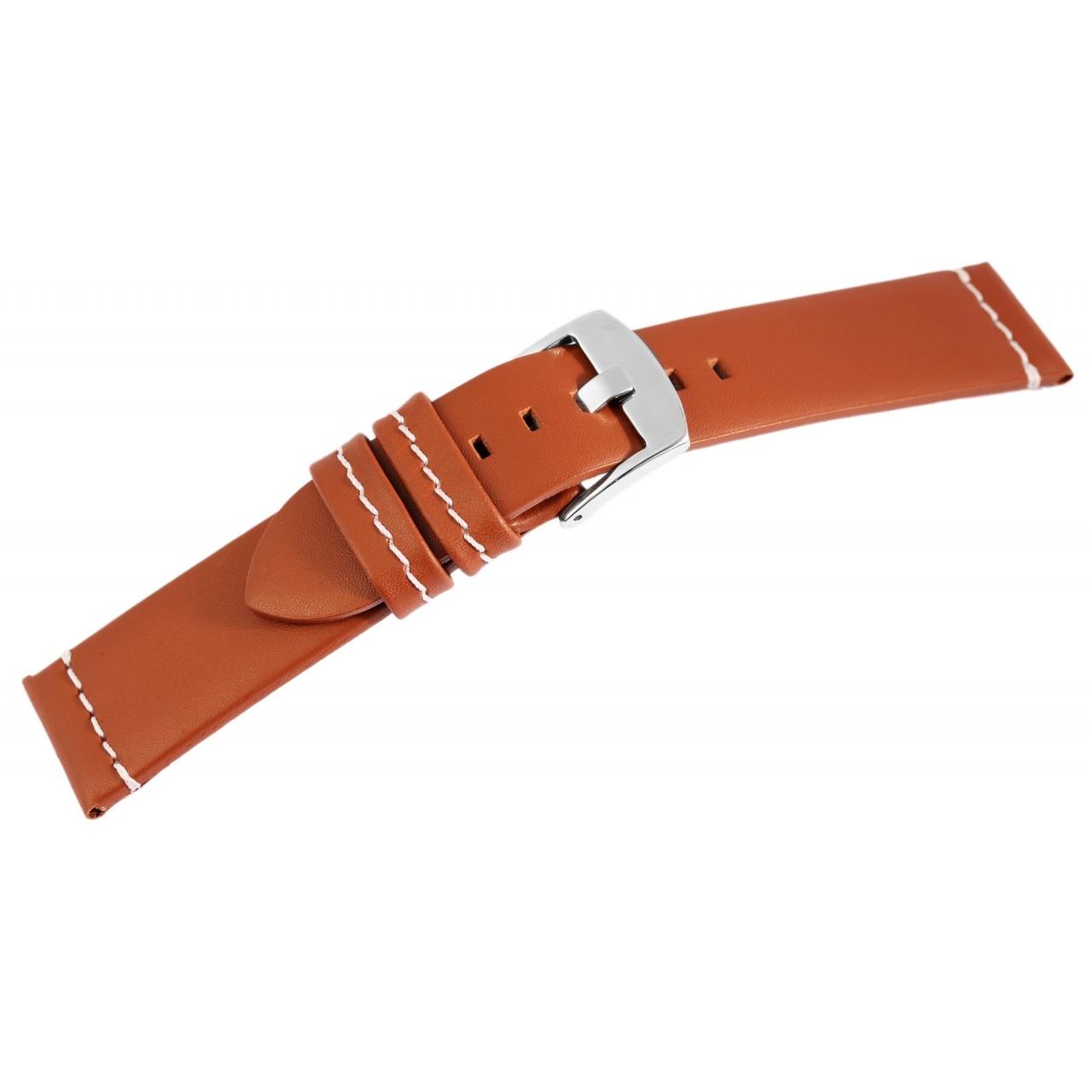 Mestre Artesão® Bracelete de Reloj Castanha em Couro Genuíno - 20mm - 0100