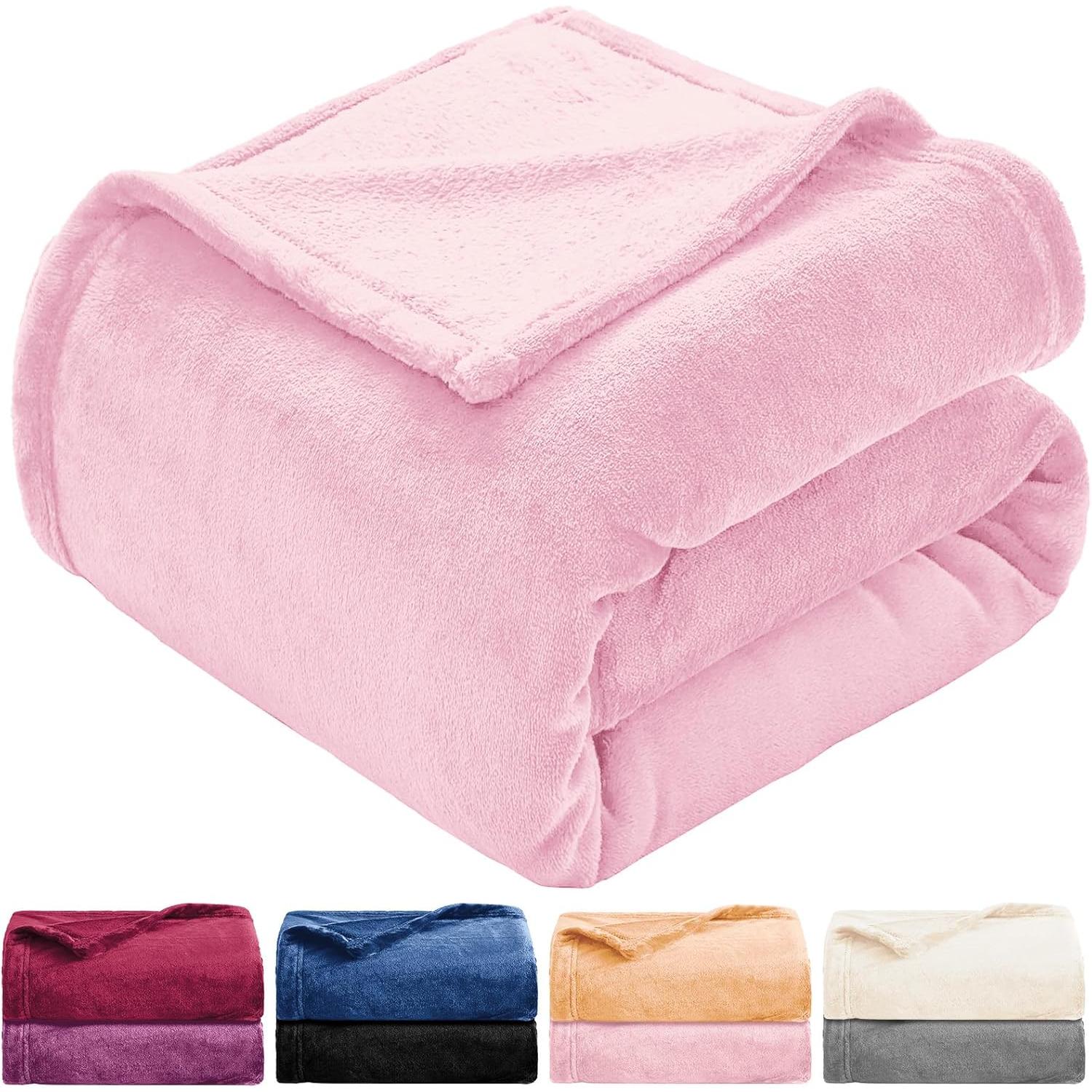 Manta Microfibra para Sofá y Cama, Manta Polar Lisa de Tacto Suave Super Caliente para Adulto y Niño de Tacto Suave Franela, Sin Arrugas varios tamaños