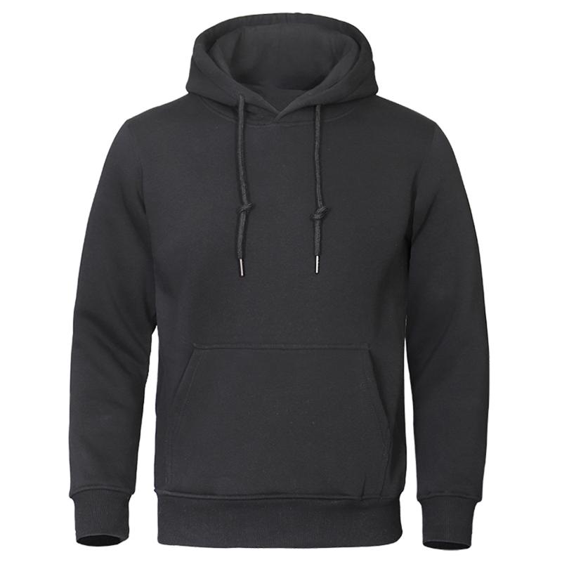 TK Sudadera De Fleece Para Hombre Otoño Invierno Color Sólido Casual Deportiva Estilo Callejero Abrigo Cálido Con Capucha Moda Escolar