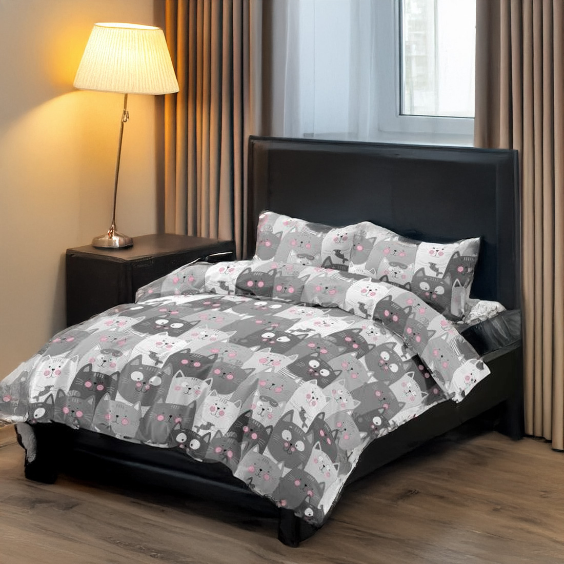Panda Home Juego Funda Nórdico Cama para cama 90, 105,135,150,180cm para edredón 3 o 4 Pieza,Poliéster 100% Microfibrar, Funda nórtica sábana Bajera con Funda de Almohada