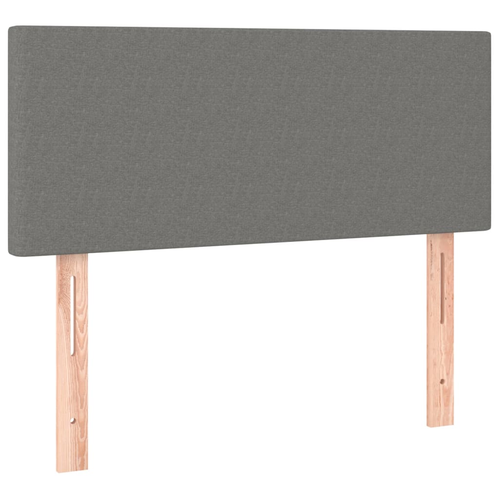 vidaXL Cabecero con LED de tela gris oscuro 100x5x78/88 cm