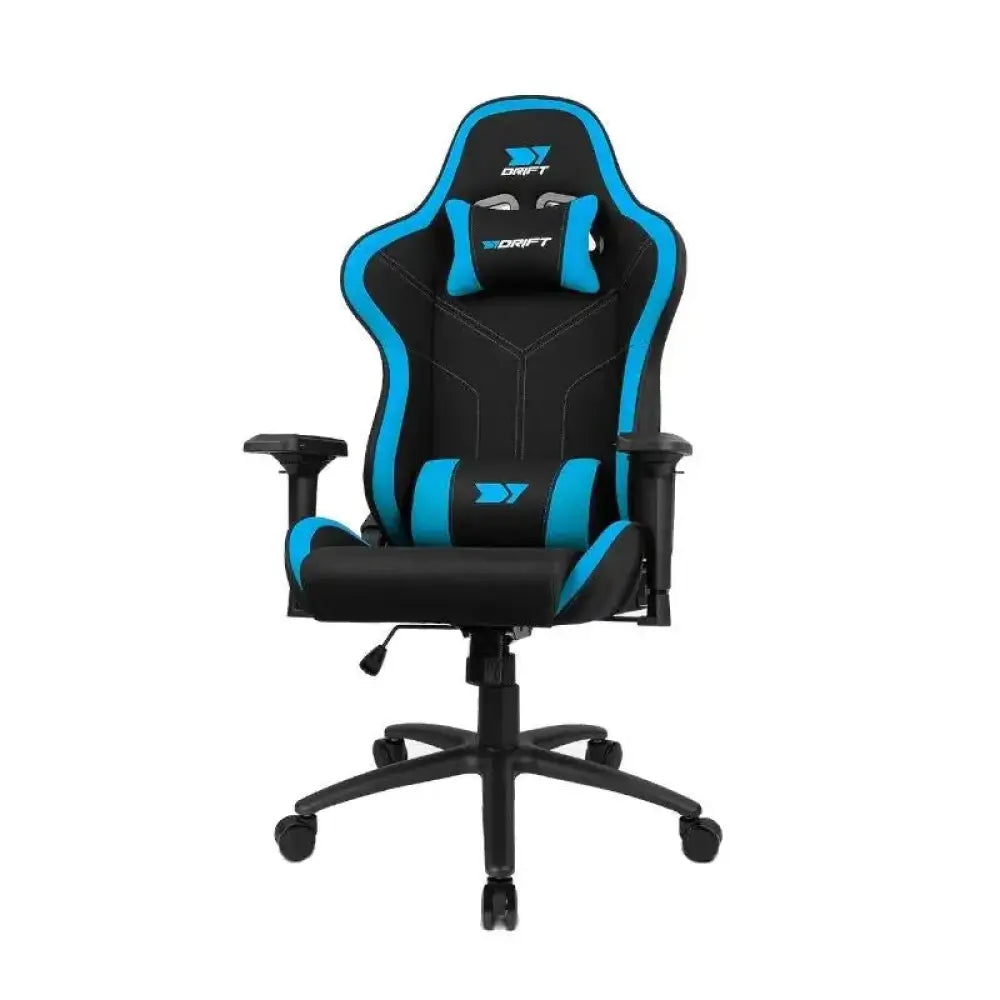 Drift - Silla gaming DR110 negra/azul con reposabrazos 4D y respaldo ajustable hasta 135 grados para uso profesional en escritorio gaming